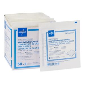 Nonwoven Sponge Medline 4 X 4 Inch 4-Ply Sterile 2 per Pack