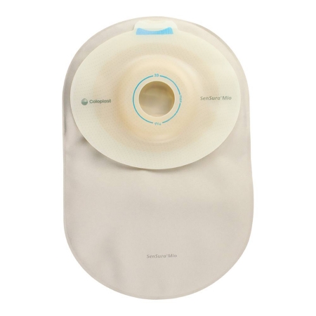 Ostomy Pouch SenSura Mio Convex One-Piece System 8-1/4 Inch Length, Maxi Soft Convex, Pre-Cut 1-3/8 Inch Stoma Closed End