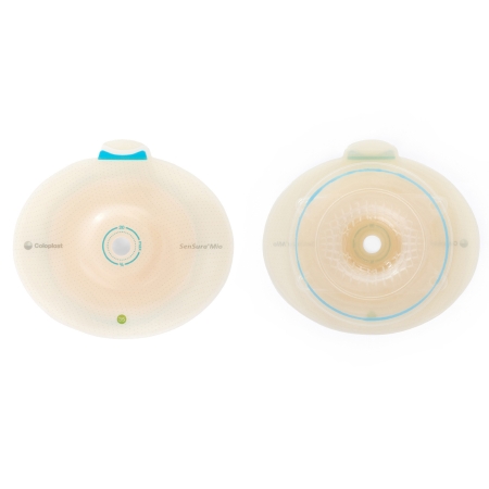 Ostomy Barrier SenSura Mio Flex Trim to Fit, Standard Wear Elastic Adhesive 35 mm Flange Green Code System 10 to 20 mm Opening