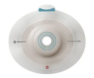 Ostomy Barrier SenSura Mio Flex Trim to Fit, Standard Wear Elastic Adhesive 70 mm Flange Yellow Code System 15 to 53 mm Opening