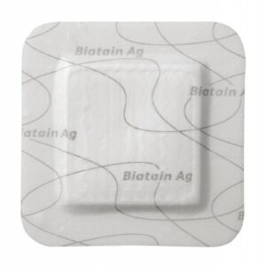 Silver Silicone Foam Dressing Biatain Silicone Ag 3 X 3 Inch Square Sterile