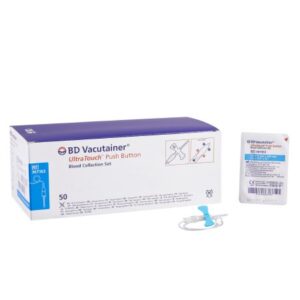 BD Vacutainer UltraTouch Push Button Blood Collection Set 25 Gauge 3/4 Inch Needle Length Safety Needle 12 Inch Tubing Sterile
