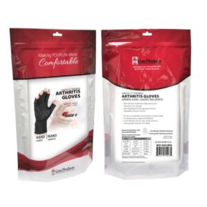 Arthritis Glove Swede-O Thermal Arthritic Open Finger Medium Over-the-Wrist Length Hand Specific Pair