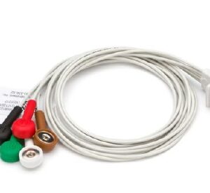 Used 3-channel Cable  Welch Allyn 5-wire 27 Inch Gray  For Paitent Monitor