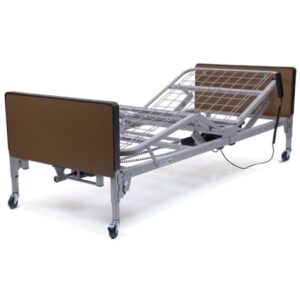 Electric Bed Patriot Home Care High-Low 87 Inch Length Grid Sleep Deck 9-1/2 to 20 Inch (Casters in Low Position), 13 to 23-1/2 Inch (Casters in Standard Position) Height Range