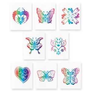 SmileMakers 144 per Box Rainbow Glitter Designs Temporary Tattoo 1.25 Inch