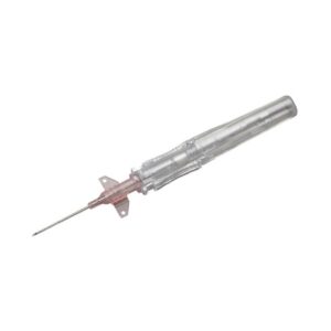Peripheral IV Catheter Jelco 18 Gauge 1-3/4 Inch FEP Polymer Straight Hub Non Blood Control Non-Safety