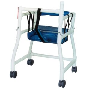 Walker Chair Adjustable Height Adapt A Walker PVC Frame 250 lbs. Weight Capacity 19 to 22 Inch Seat Height