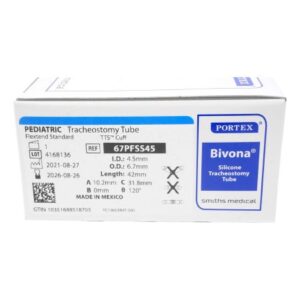 Cuffed Tracheostomy Tube Bivona FlexTend TTS Size 4.5 Pediatric
