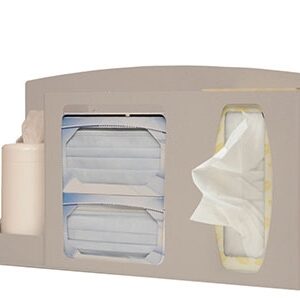 Hygiene Dispensing Station BOWMAN Floor Stand Quartz Beige 18.00 X 18.00 X 58.36 Inch ABS Plastic / Cold Rolled Steel / PETG Plastic