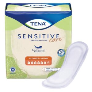 Bladder Control Pad TENA Sensitive Care Ultimate  16 Inch Length Heavy Absorbency Dry-Fast Core One Size Fits Most
