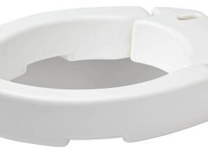 Hinged Raised Toilet Seat Carex 3-1/2 Inch Height Elongated 300 lbs. Weight Capacity