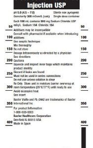 Sodium Chloride 0.9% IV Solution 500 mL