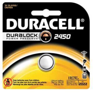 Lithium Battery Duracell CR2450 Coin Cell 3V Disposable 1 Pack