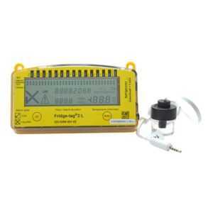 Refrigerator Vaccine Data Logger with Alarm Fridge-tag 2L Fahrenheit / Celsius -22 degree to +131 degreeF (-30 degree to +55 degreeC) Glycol Bottle Probe Battery Operated