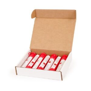 Pharmaceutical Waste Container Sharps Red Base 2-1/4 L X 8-1/4 W X 1-3/4 H Inch Vertical Entry 3 to 6 Syringes