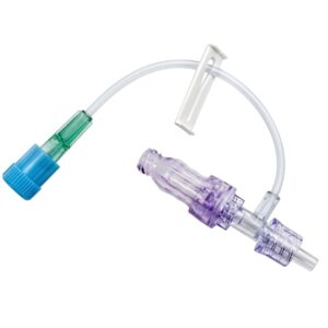 IV Extension Set Caresite Needle-Free Port Small Bore 5 Inch Tubing Without Filter Sterile
