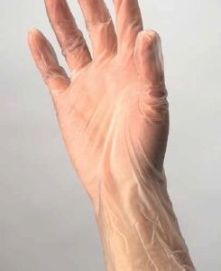 Exam Glove ESTEEM Medium NonSterile Vinyl Standard Cuff Length Smooth Clear Not Rated