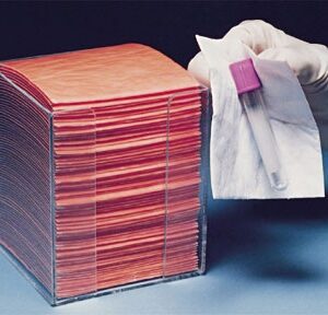 Biohazard Wipe BloodBloc Standard Absorbency 250 Count Poly Pack 4 X 4 Inch NonSterile Disposable