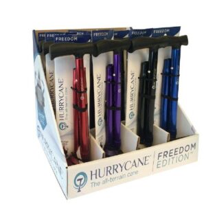 Folding Cane HurryCane Freedom Edition Aluminum 30-1/2 to 37-1/2 Inch Height Red