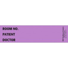 Pre-Printed / Write On Label First Health Product Chart Tab Violet Paper Room No_Paitent_Doctor_ Black Patient Information 1-3/8 X 5-3/8 Inch