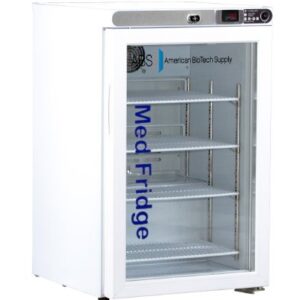 Undercounter Refrigerator ABS Pharmaceutical 2.5 cu.ft. 1 Swing Glass Door Cycle Defrost