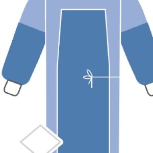 Film-Reinforced Surgical Gown with Towel ComfortGuard X-Large Blue Sterile AAMI Level 3 Disposable