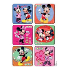 Disney 75 per Roll Mickey and Minnie Mouse Glitter Sticker 2-1/2 Inch