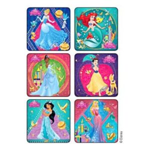 Disney 75 per Roll Princesses Glitter Sticker 2-1/2 Inch