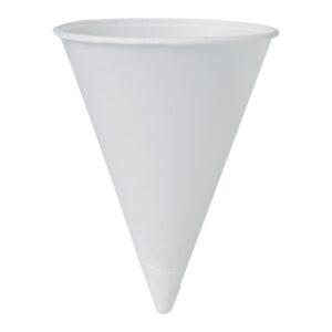 Paper Cone Cup Bare 4 oz. White Paper Disposable