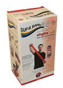 Exercise Resistance Band Sup-R Band Red 5 Inch X 5 Foot Light Resistance
