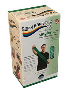 Exercise Resistance Band Sup-R Band Green 5 Inch X 5 Foot Medium Resistance