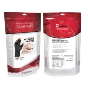 Arthritis Glove Swede-O Thermal Arthritic Open Finger Small Over-the-Wrist Length Hand Specific Pair