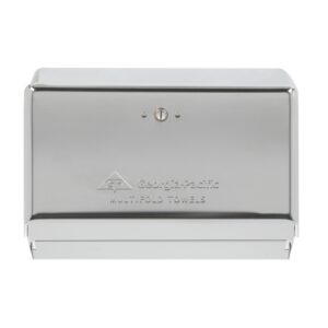 Paper Towel Dispenser Georgia-Pacific Chrome Metal Manual 275 Count Wall Mount