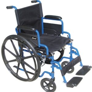 Wheelchair drive Blue Streak Desk Length Arm Swing-Away Footrest Black Upholstery 16 Inch Seat Width Adult 250 lbs. Weight Capacity