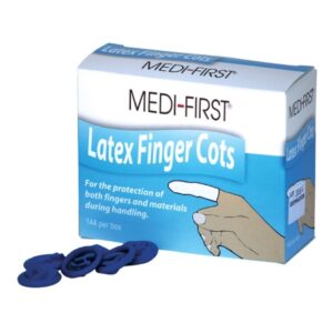 Finger Cot Medi-First Medium 2-1/2 Inch Length Powder Free Latex NonSterile