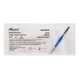 Blade Electrode McKesson Argent Coated Stainless Steel Sterile Straight Blade Tip Disposable