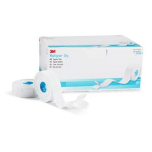Water Resistant Dressing Retention Tape with Liner 3M Multipore Dry White 1 Inch X 5-1/2 Yard Pique NonSterile