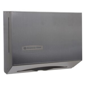 Paper Towel Dispenser K-C PROFESSIONAL SCOTTFOLD Silver Stainless Steel Manual Pull Wall Mount