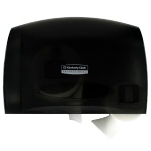 Toilet Tissue Dispenser Kimberly-Clark Professional Black Smoke Plastic Manual Pull Jumbo Roll Wall Mount
