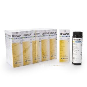 Urinalysis Reagent Uriscan Bilirubin, Blood, Glucose, Ketone, Leukocytes, Nitrite, pH, Protein, Specific Gravity, Urobilinogen For CONSULT Urine Analyzer 773 / SELECT Urine Analyzer 505 / Uriscan Optima Touch-Screen Urine Analyzer