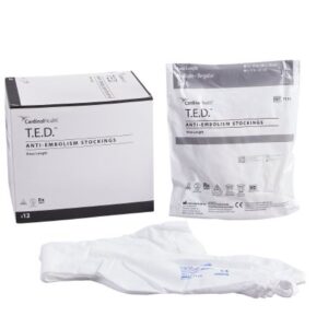 Anti-embolism Stocking T.E.D. Knee High Medium / Regular White Inspection Toe