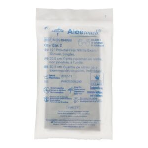 Exam Glove Aloetouch X-Large Sterile Pair Nitrile Extended Cuff Length Fully Textured Green Chemo Tested