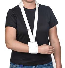 Arm Sling with Shoulder Pad AliMed Cuff and Collar Slide Buckle Closure / Hook and Loop Strap Closure One Size Fits Most