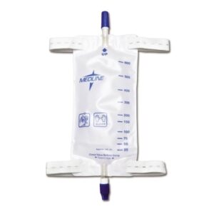 Urinary Leg Bag Medline Anti-Reflux Valve Sterile 600 mL Vinyl