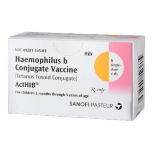 ActHIB Haemophilus b Conjugate Vaccine (Tetanus Toxoid Conjugate), Preservative Free 10 mcg / 0.5 mL Injection 0.5 mL