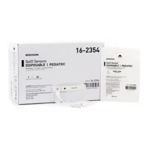 SpO2 Sensor McKesson Finger Pediatric Single Patient Use 1-1/2 Foot Cord
