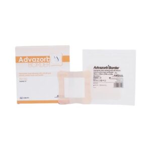 Foam Dressing Advazorb Border 4 X 4 Inch With Border Waterproof Backing Silicone Face and Border Square Sterile