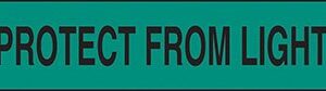Pre-Printed Label Indeed Auxiliary Label Green Paper Protect From Light Black Alert Label 3/8 X 1-5/8 Inch
