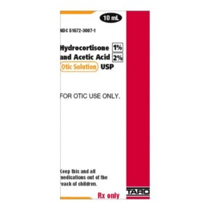 Hydrocortisone / Acetic Acid 1% – 2% Otic Drops 10 mL